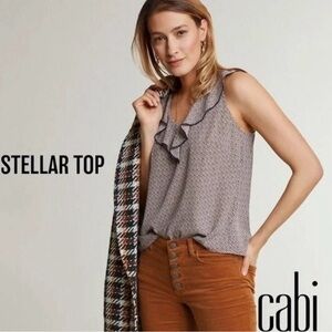 CAbi Stellar Sleeveless Blouse Size Medium